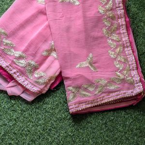 Jaipuri Gota Patti Work Saree New Branded