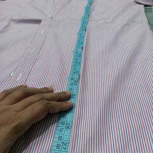 Red Striped Formal Full Hand Shirt( XL/42 Inches)