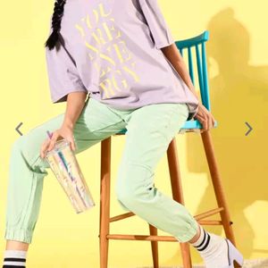 Roadster Women Green Jogger Fit Jeans