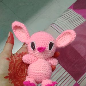 Baby Pink Stitch Woolen Toy