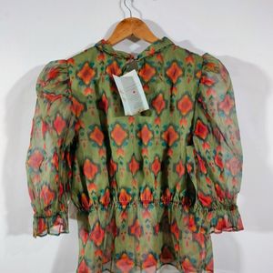 Multi Colour Printed Top XL (Women's)