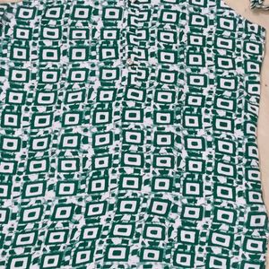 Beautiful Rayon Sea Green Kurti For Women