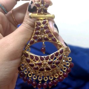 Set Of Big Golden Jhumkas & Danglers