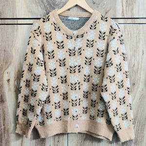 Light Brown Designer Cardigan Size-42