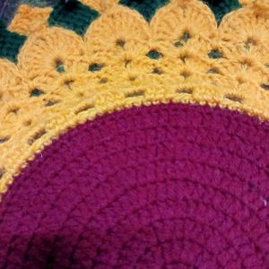 Crochet Sunflower Tabel Mat 🌼