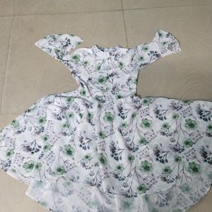 Floral Design Party Wear Girl Frock