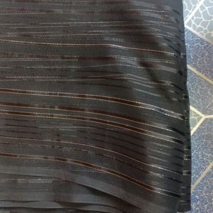 Black Saree With Blouse Kapda