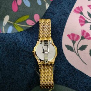 Clasico Brand New Stainless Steel Watch - Golden