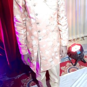 14 year old boy pant sherwani peach colored