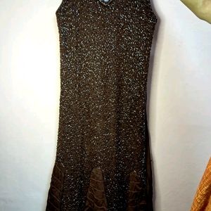 Beautiful Brown Mid Length Dress