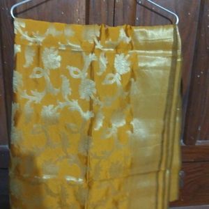 Chanderi Silk Mustard Colour Dupatta