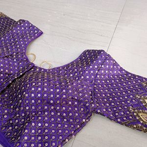 Boondi Heavy Blouse Purple