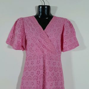 Pink Embroidered Dress (Women's)