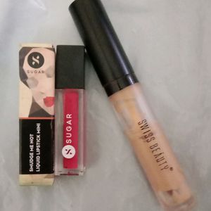 Sugar Lipstick And Swiss Beauty Concealer