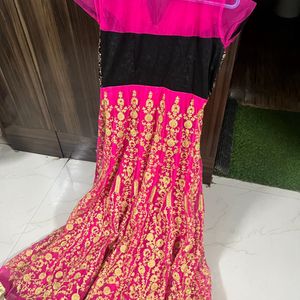 Brand Neww Pink Embroidery Ethnic Gown