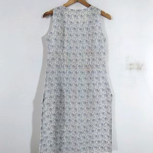 White Printed Kurta (Women's)