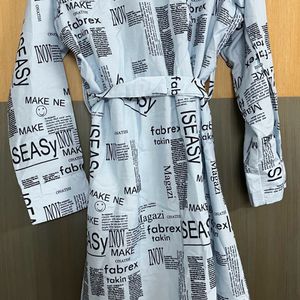 Newspaper Print Shirt Dress 📰