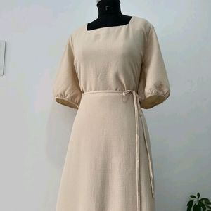 puff sleeve maxi dress