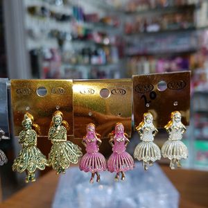 Dancing Doll Earrings 4 Set