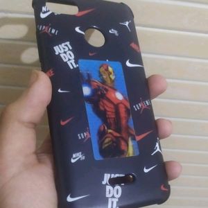 Redmi Note 6A Phone Cover With 3D Iron Man Sticker