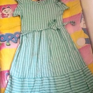 Green Striped Dress