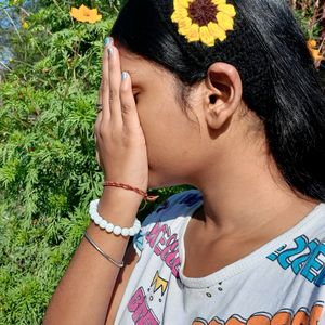 Crochet Sunflower Hair Band 💫