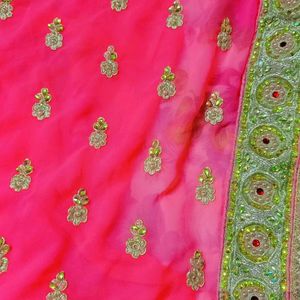 Heavy Work Saree For Unstitched Blouse