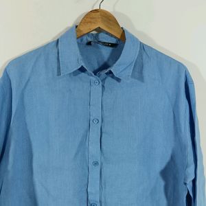 Blue Front & Back Buttons Casual Shirt (Women)