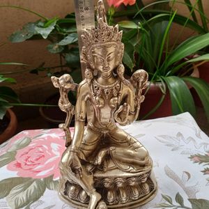 Brass Statue Tara - 1.5 Kgs, 8 Inches Tall