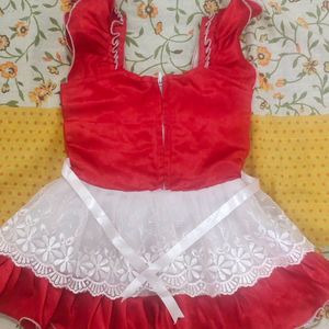 red colour frock for girl baby