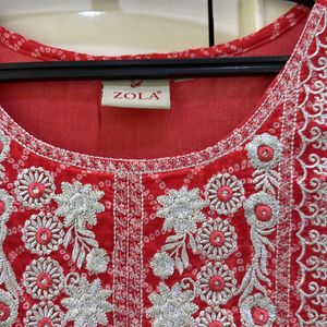 Zola Bandhani Print Anarkali Kurta