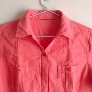 Button Down Shirt Coral