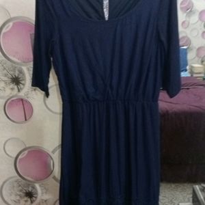 Knee Length Blue Dress