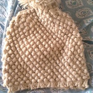 Beige Woollen Cap