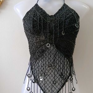 Heavy Beaded Party Top