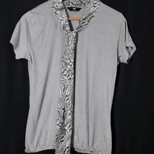 Max Women Grey Top | Bust 38 Lenght 25