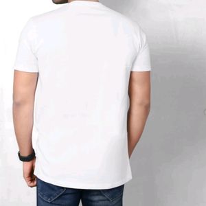 White Colour T-shirt With Medium Size