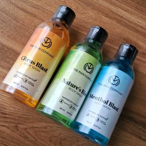 Set Of 3 The Man Company Body Washes