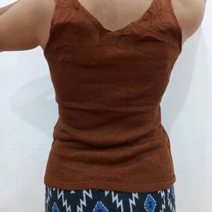 Brown Knitted Top