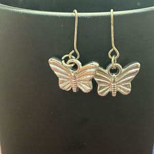 Silver Butterfly Earrings