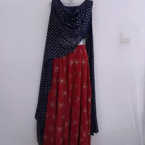 Navy Blue Ethnic Set (Women's)