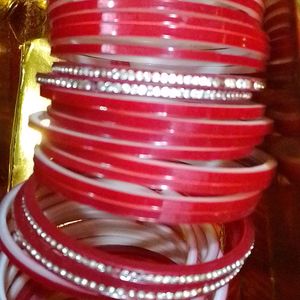 Bangles Set For Bridal Red Colour