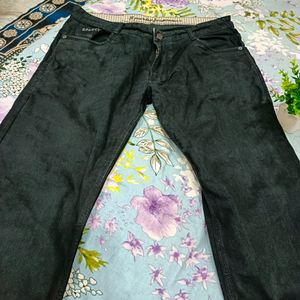 Black Cotton Jeans Pant Size -36