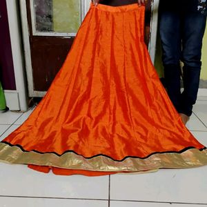 Orange Rajasthani Lahenga