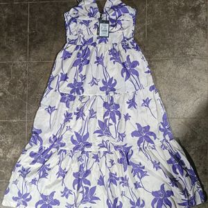 Women Floral Print Tiered Dress