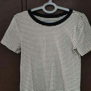 Black And White Stripes Tshirt