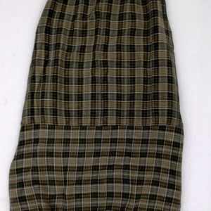 High-waisted Plaid Long Skirt ✨