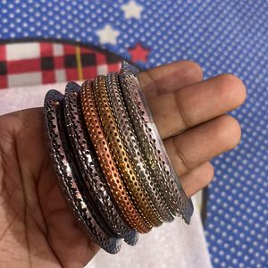 Oxidised Bangle Set For Sale