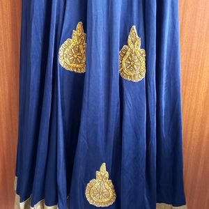 Navy Blue Color Gown