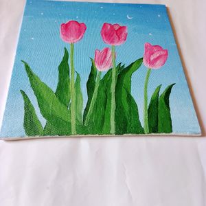 TULIP FLOWERS Acrylic Painting Canvas Board